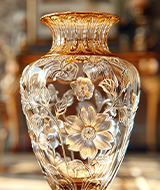 Amber Crystal Vase