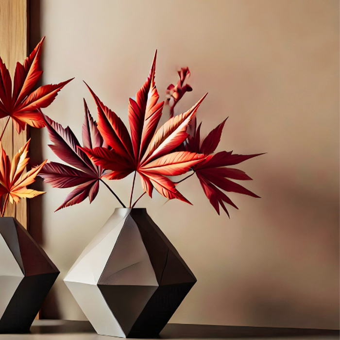 Geometric Basalt Vases