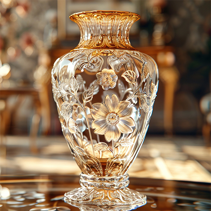 Amber Crystal Vase