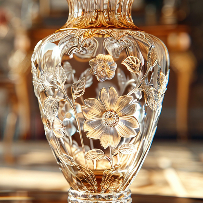 Amber Crystal Vase