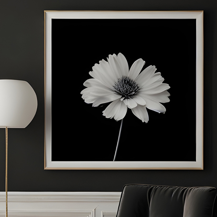 Serene Monochrome Bloom