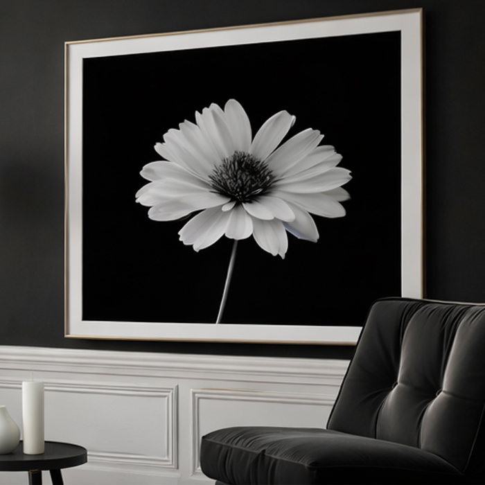 Serene Monochrome Bloom