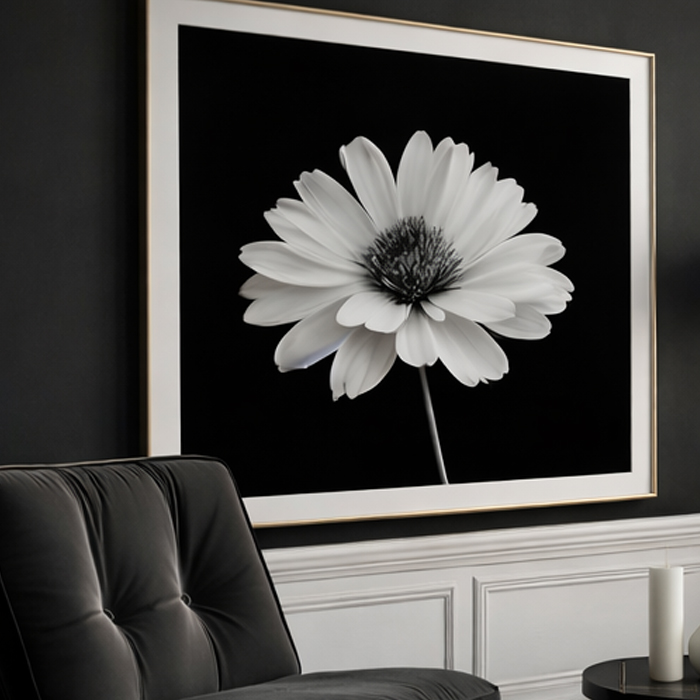 Serene Monochrome Bloom