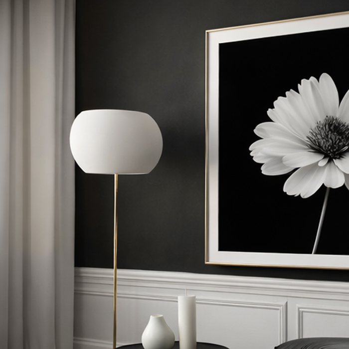 Serene Monochrome Bloom