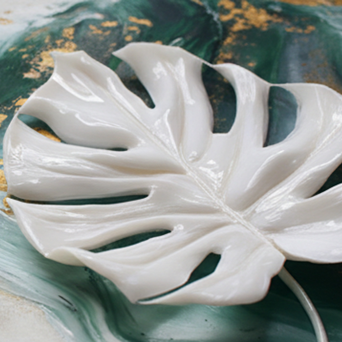 Gilded Monstera Relief